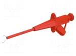 Clip-on probe | crocodile | 4A | red | 1kV | 4mm | Overall len: 155mm
