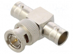 T adapter | BNC plug,BNC socket x2 | Insulation: teflon | 75&Omega; | 4GHz