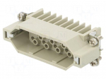 Connector: HDC | contact insert | male | DD | PIN: 25 | 25+PE | size D16A