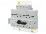 Switch: mains-generator | Stabl.pos: 3 | 125A | I-0-II | Mounting: DIN