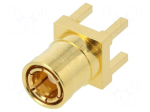 Connector: SMB | socket | female | coaxial | straight | 50&Omega; | THT | PTFE