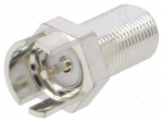 Connector: F | socket | female | SMT | card edge | straight | tinned | 75&Omega;
