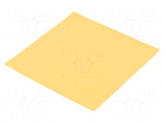 Heat transfer pad: silicone | L: 101.6mm | W: 101.6mm | golden | 5W/mK