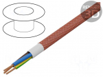 Wire | H03VV-F,OMY | 3G0.75mm2 | round | stranded | Cu | PVC | textile | red