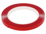Tape: fixing | W: 9mm | L: 5.5m | Thk: 0.8mm | double-sided | acrylic