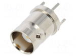 Connector: BNC | socket | female | straight | 50&Omega; | THT | on PCBs | PTFE