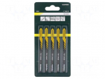 Hacksaw blade-set | wood,plastic,jigsaw | 74mm | 6teeth/inch | 5pcs.