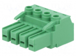 Connector: pluggable terminal block | plug | female | 41A | 1kV | green