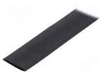 Heat shrink sleeve | glued | 3: 1 | 25.4mm | L: 1m | black | polyolefine
