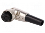 Connector: microphone | plug | female | PIN: 6 | with strain relief