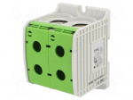 Splice terminal: rail | STB | 520A | 1kV | screw terminal | green | TS35