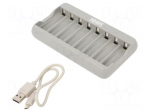 Charger: for rechargeable batteries | Ni-MH | Size: AA,AAA,R03,R6
