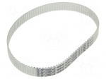 Timing belt | T2.5 | W: 10mm | H: 1.3mm | Lw: 265mm | Tooth height: 0.7mm