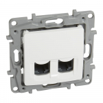 2 x RJ 45 Cat.6 UTP socket Niloe - 9-contact - white