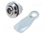 Lock | cast zinc | 18mm | Kind of insert bolt: double-bit insert