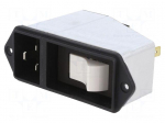 Connector: AC supply | socket | male | power supply | 16A | 250VAC | EF12