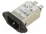 Connector: AC supply | socket | male | Inom: 3A | Ir: 2&divide;5uA | 250VAC | 1M&Omega;