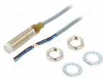 Sensor: inductive | OUT: NPN / NO | 0&divide;10mm | 10&divide;36VDC | M12 | 2m | IP67