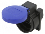 Connector: AC supply | socket | 2P+PE | 250VAC | 16A | black,blue | PIN: 3