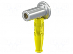 Laboratory connector: 6mm banana | socket | yellow | crimped | 5.9mm
