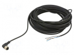 Cable: for sensors/automation | M12 | PIN: 4 | angled | 20m | plug | XZCP