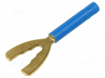 Laboratory connector: fork terminals | plug | 32A | blue | &Oslash;max: 8.3mm