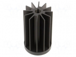 Heatsink | LED | W: 45mm | H: 68mm | black | Shape: round | STAR LED