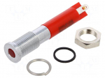 Indicator: LED | flat | red | &Oslash;6mm | IP67 | Q6 | for soldering,connectors