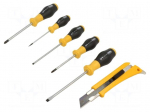 Screwdriver: standard | 5pcs | Kit: knife,screwdrivers