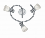 Trio Levisto spotlight 3-pc E14 brushed steel round gaismeklis 871090307 4017807281699