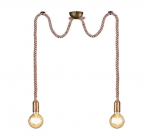 Trio Rope piekarama lampa 2-pc E27 antique brass brushed steel 310100204 4017807408591