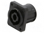 Connector: loudspeaker | male | PIN: 4 | 30A | 250V | PCB | Colour: black