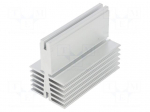 Heatsink: extruded | grilled | natural | L: 75mm | W: 40mm | H: 60mm