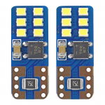 Autolambid, Mootorratta ja traktori valgustid // Auto LED-pirnid ja komplektid // Żar&oacute;wki led canbus 12smd ultrabright 2016 t10e w5w white 12v 24v amio-01638