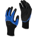 T&ouml;&ouml;riistad ja m&otilde;&otilde;teseadmed // Lisaseadmed lihvijatele, puuridele ja kruvikeerajatele // Rękawice nitr. czarno-nieb. l221008p, karta, "8", ce, lahti