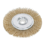 T&ouml;&ouml;riistad ja m&otilde;&otilde;teseadmed // Lisaseadmed lihvijatele, puuridele ja kruvikeerajatele // Szczotka tarczowa z drutu stalowego mosiądz.fi=115mm proline