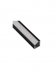 Aluminum profile with white cover for LED strip, black, corner 30/60&deg; TRI-LINE MINI, 2m