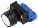 Switch: push-button | 22mm | Stabl.pos: 1 | NO | white | none | IP65 | flat