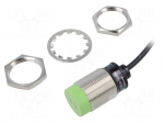 Sensor: inductive | OUT: NPN / NO | 0&divide;15mm | 10&divide;30VDC | M30 | 2m | IP67