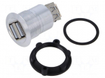 Adapter | USB A socket x2,both sides | USB 2.0 | Thread: M22 | 1&divide;10mm