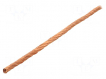 Braids | SBO | Shape: round | Core dia: 9mm | 25m | copper strand