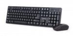 Computer keyboard Gembird  KBS-W-01  Keyboard and Mouse Set, Wireless, Mouse included, Batteries included, US, Black, Numeric keypad, 390 g