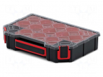 Container: collective | with partitions | black | low | 284x195x60mm