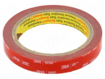 Tape: fixing | W: 15mm | L: 5.5m | Thk: 0.4mm | acrylic | grey | 31N/cm