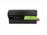 Green Cell Przetwornica napicia PowerInverter LCD 12 V 500W/1000W Przetwornica samochodowa z wywietlaczem - czysty sinus power adapter/inverter Auto Black