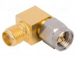 Adapter | SMA male,SMA female | Insulation: PTFE | 50&Omega; | brass | 22GHz