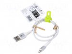 Cable | USB 2.0 | Apple Lightning plug,USB A plug | 0.5m | white