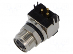Connector: M8 | female | PIN: 3 | 48V | IP67 | angled | shielded | socket