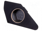 Car loudspeaker enclosure | MDF | black | 250mm | Grooving: 275mm