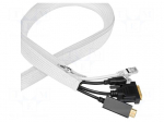 Cable box | multi use | white | L: 5m | polyester | &Oslash;: 30mm